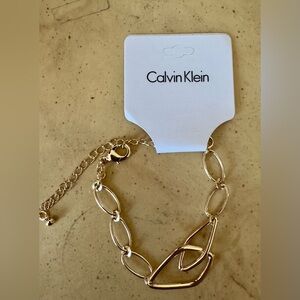 Calvin Klein Women's Gold Tone Chain Link Adjustable Bracelet NWT